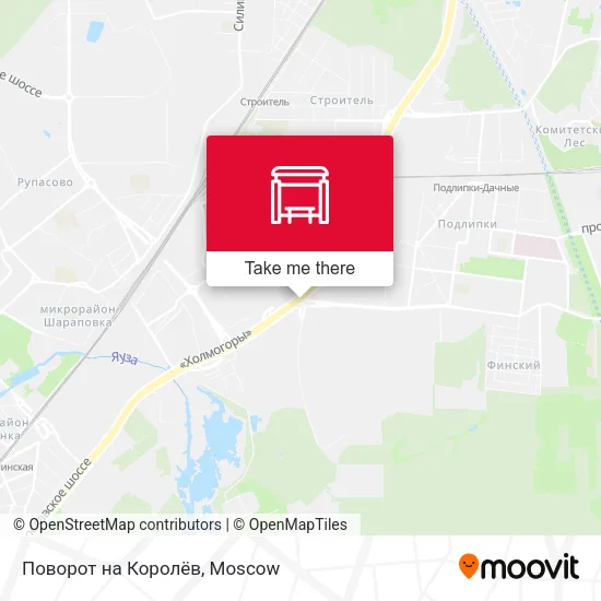 Поворот на Королёв map