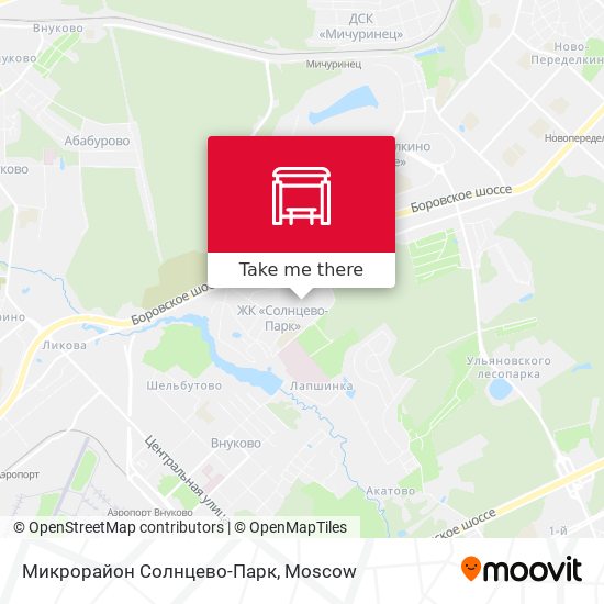 Микрорайон Солнцево-Парк map