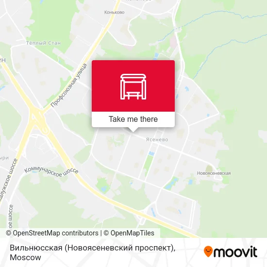 Вильнюсская (Новоясеневский проспект) map