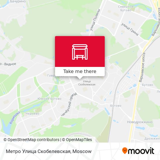 Метро Улица Скобелевская map