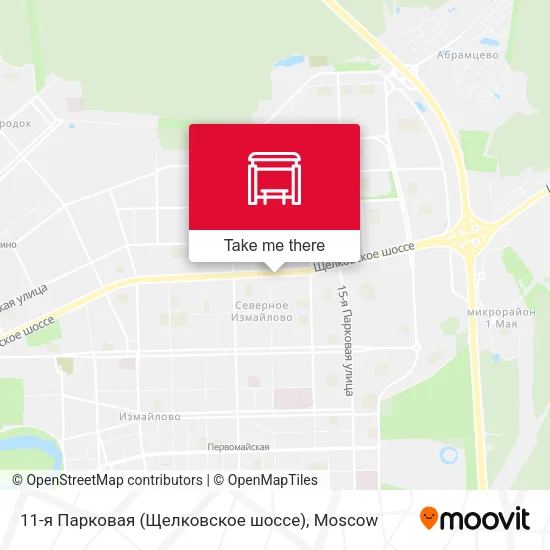 11-я Парковая (Щелковское шоссе) map