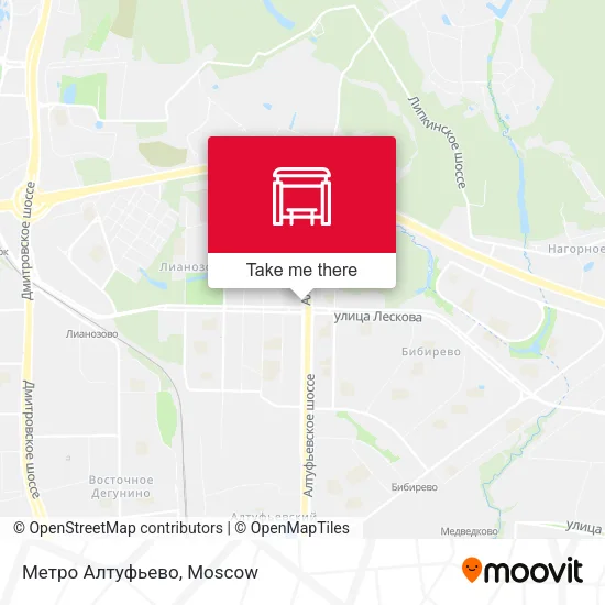 Метро Алтуфьево map