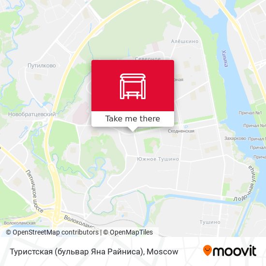 Туристская (бульвар Яна Райниса) map