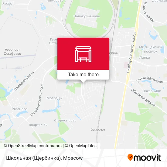 Школьная (Щербинка) map