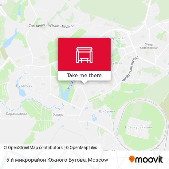 5-й микрорайон Южного Бутова map