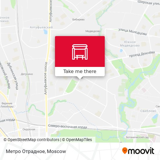 Метро Отрадное map