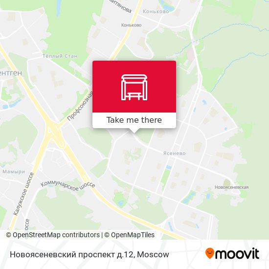 Новоясеневский проспект д.12 map