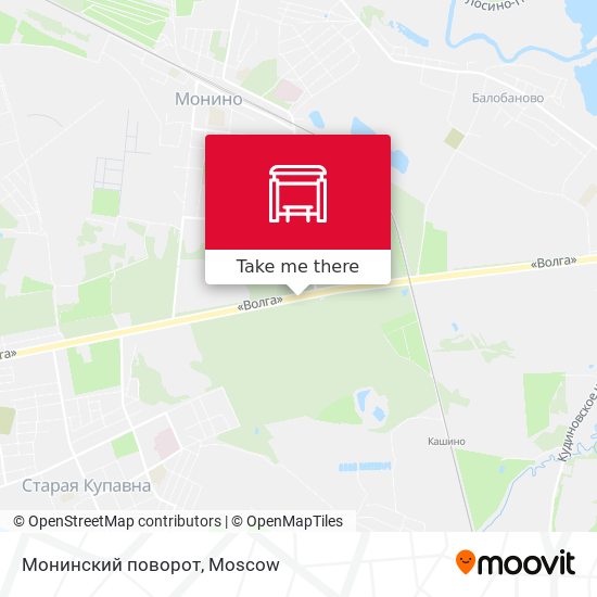 Монинский поворот map