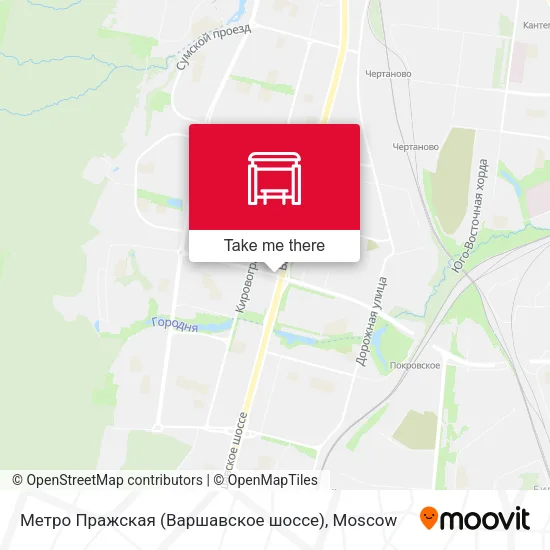 Метро Пражская (Варшавское шоссе) map