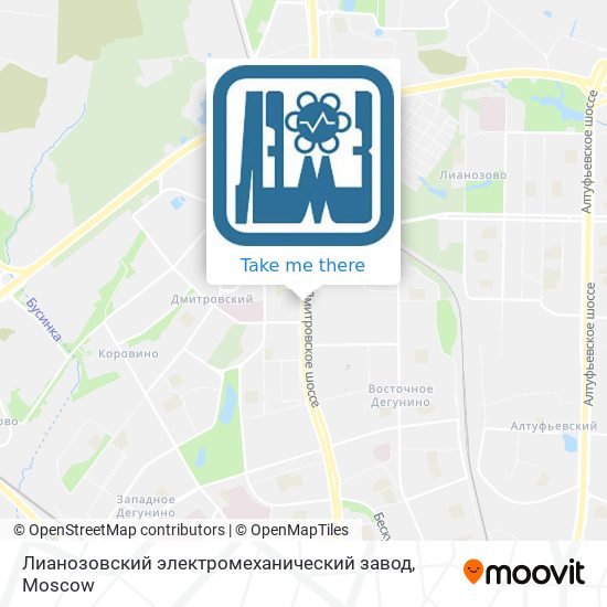 Лианозовский электромеханический завод map