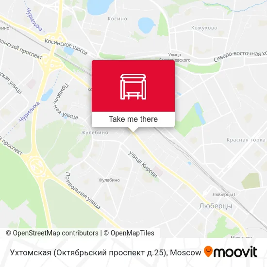 Ухтомская (Октябрьский проспект д.25) map