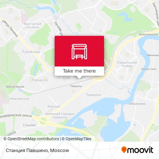 Станция Павшино map