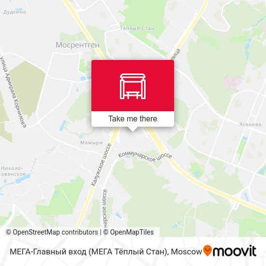 МЕГА-Главный вход (МЕГА Тёплый Стан) map