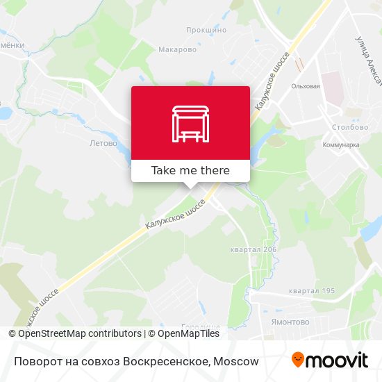 Поворот на совхоз Воскресенское map