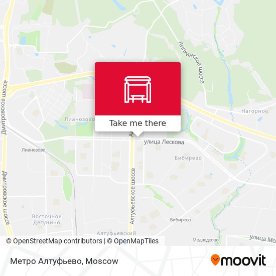 Метро Алтуфьево map