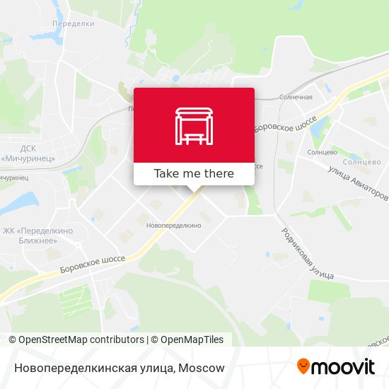 Новопеределкинская улица map