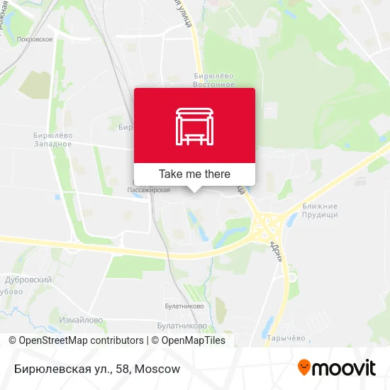 Бирюлевская ул., 58 map