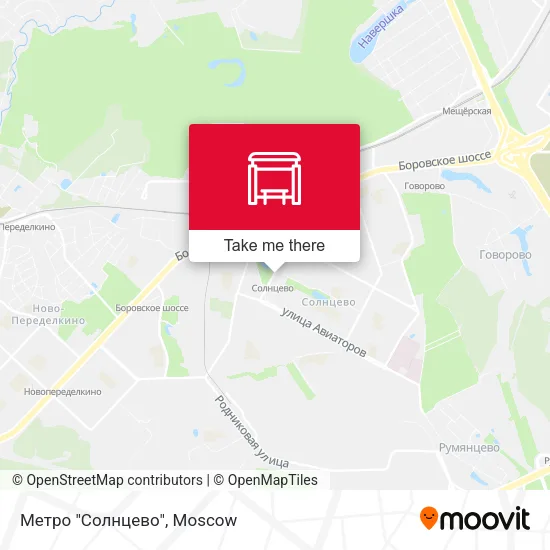 Метро "Солнцево" map