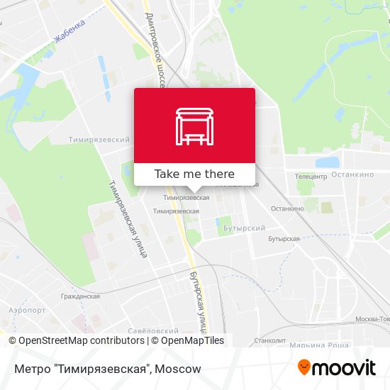 Метро "Тимирязевская" map