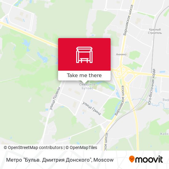 Метро "Бульв. Дмитрия Донского" map