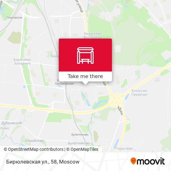 Бирюлевская ул., 58 map