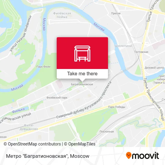 Метро "Багратионовская" map