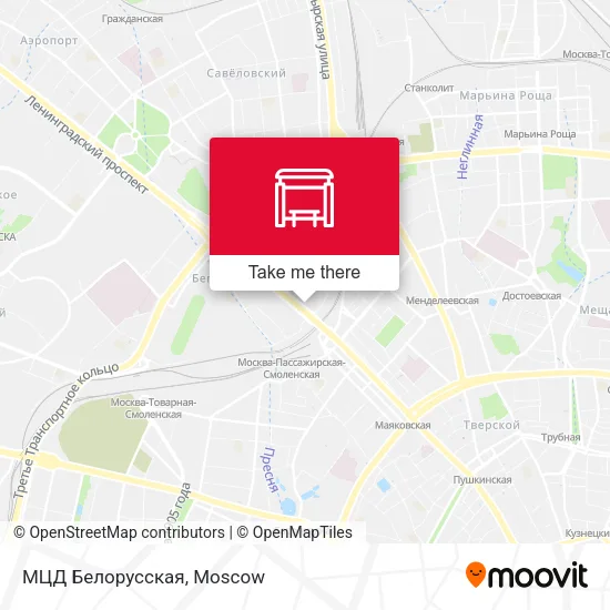 МЦД Белорусская map