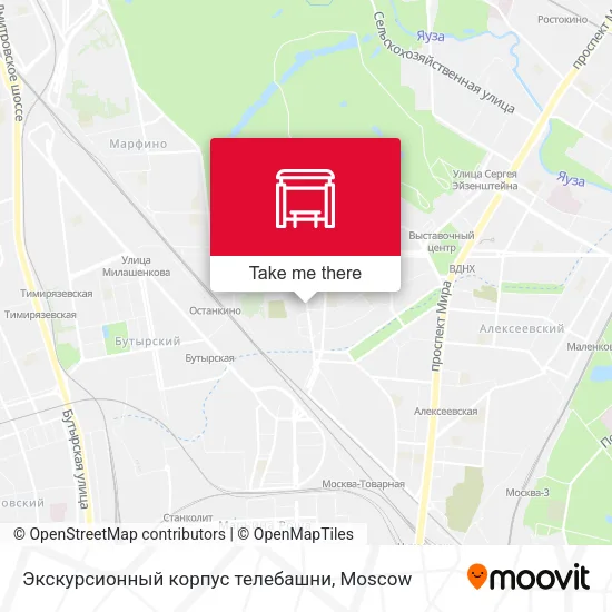 Экскурсионный корпус телебашни map