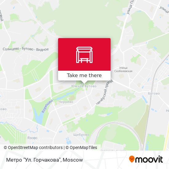 Метро "Ул. Горчакова" map