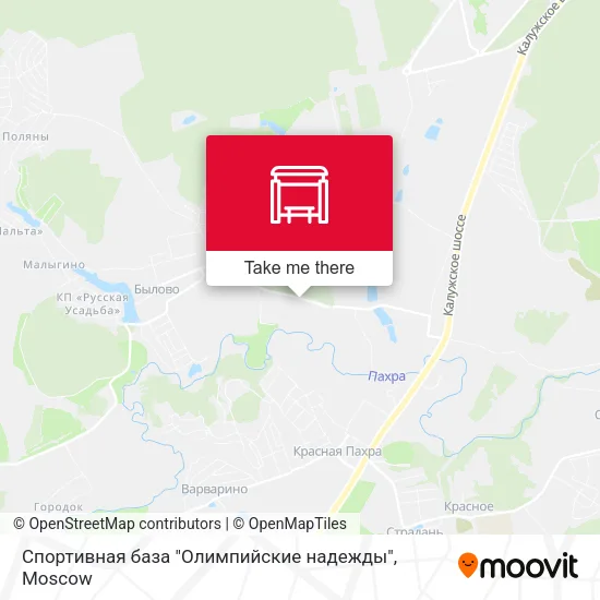 Спортивная база "Олимпийские надежды" map