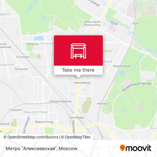 Метро "Алексеевская" map