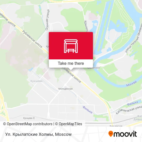 Ул. Крылатские Холмы map