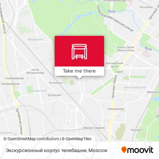 Экскурсионный корпус телебашни map