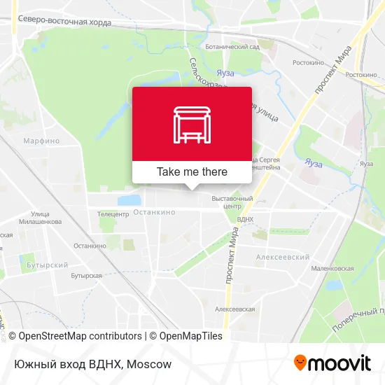 Южный вход ВДНХ map