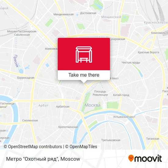 Метро "Охотный ряд" map