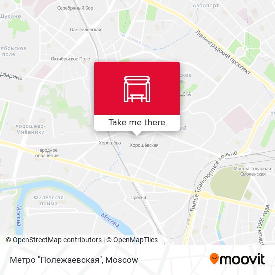 Метро "Полежаевская" map