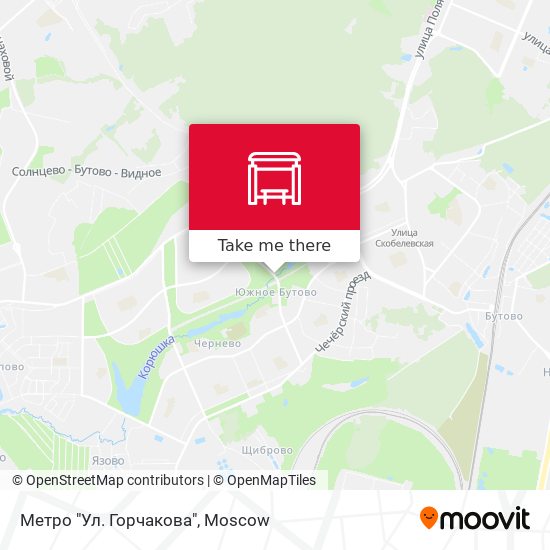 Метро "Ул. Горчакова" map