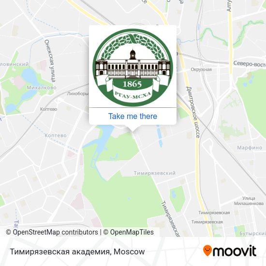 Тимирязевская академия map