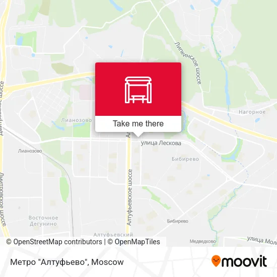 Метро "Алтуфьево" map