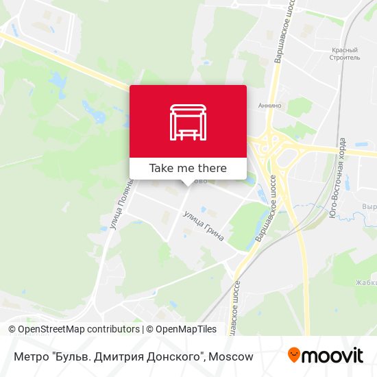 Метро "Бульв. Дмитрия Донского" map