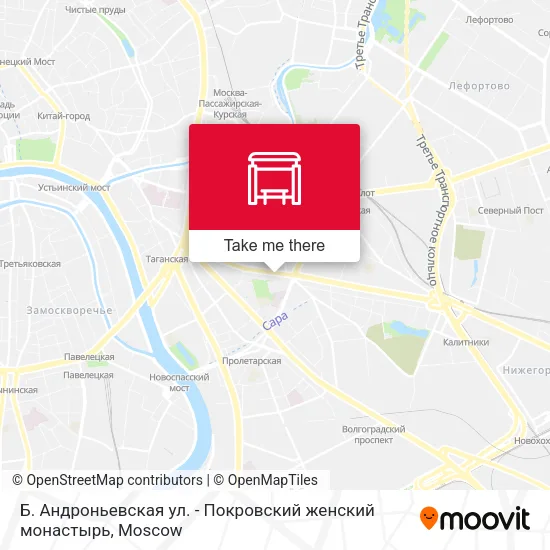 Б. Андроньевская ул. - Покровский женский монастырь map