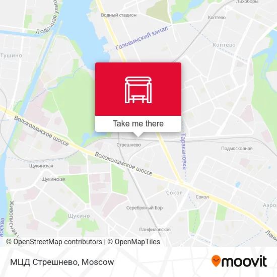 МЦД Стрешнево map