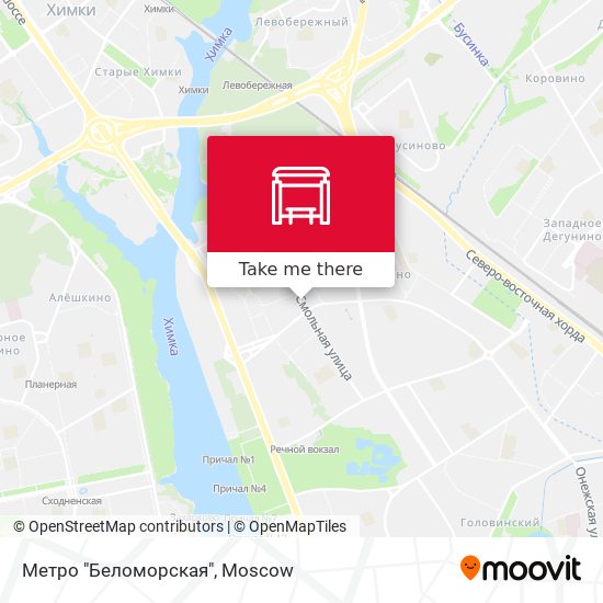 Метро "Беломорская" map