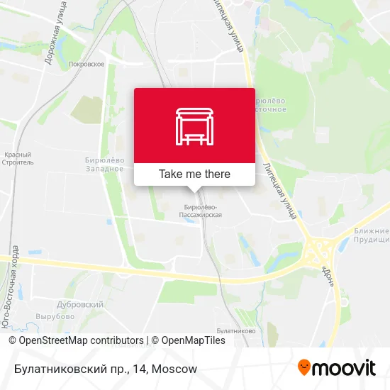 Булатниковский пр., 14 map