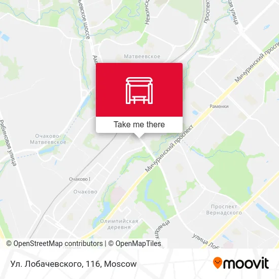 Ул. Лобачевского, 116 map