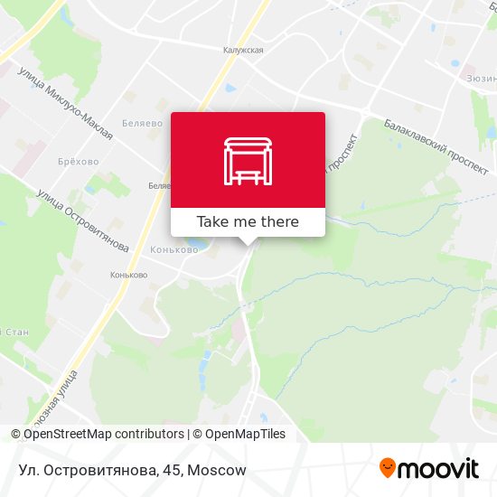 Ул. Островитянова, 45 map