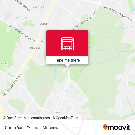 Спортбаза "Узкое" map