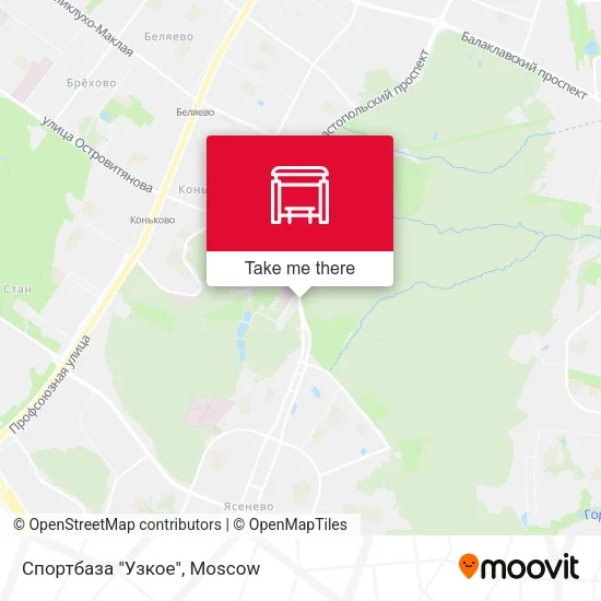 Спортбаза "Узкое" map
