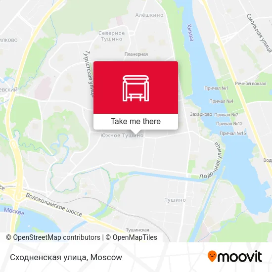 Сходненская улица map