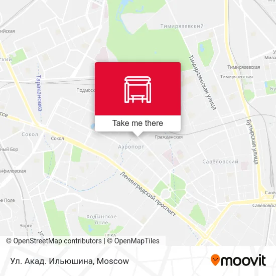 Ул. Акад. Ильюшина map
